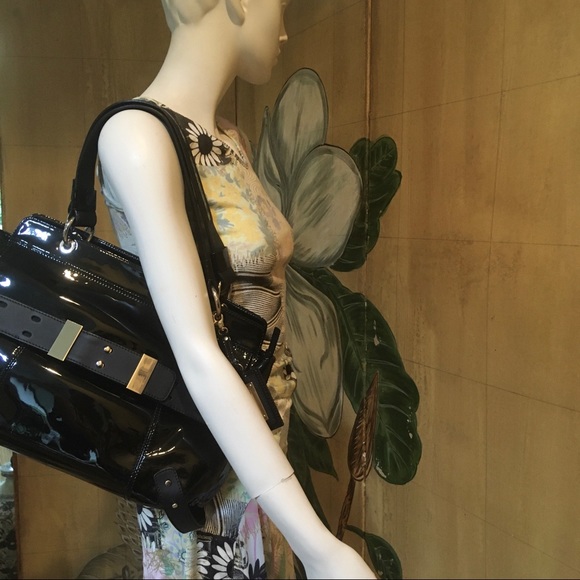 Charles David black patent leather handbag new! - Picture 13 of 15